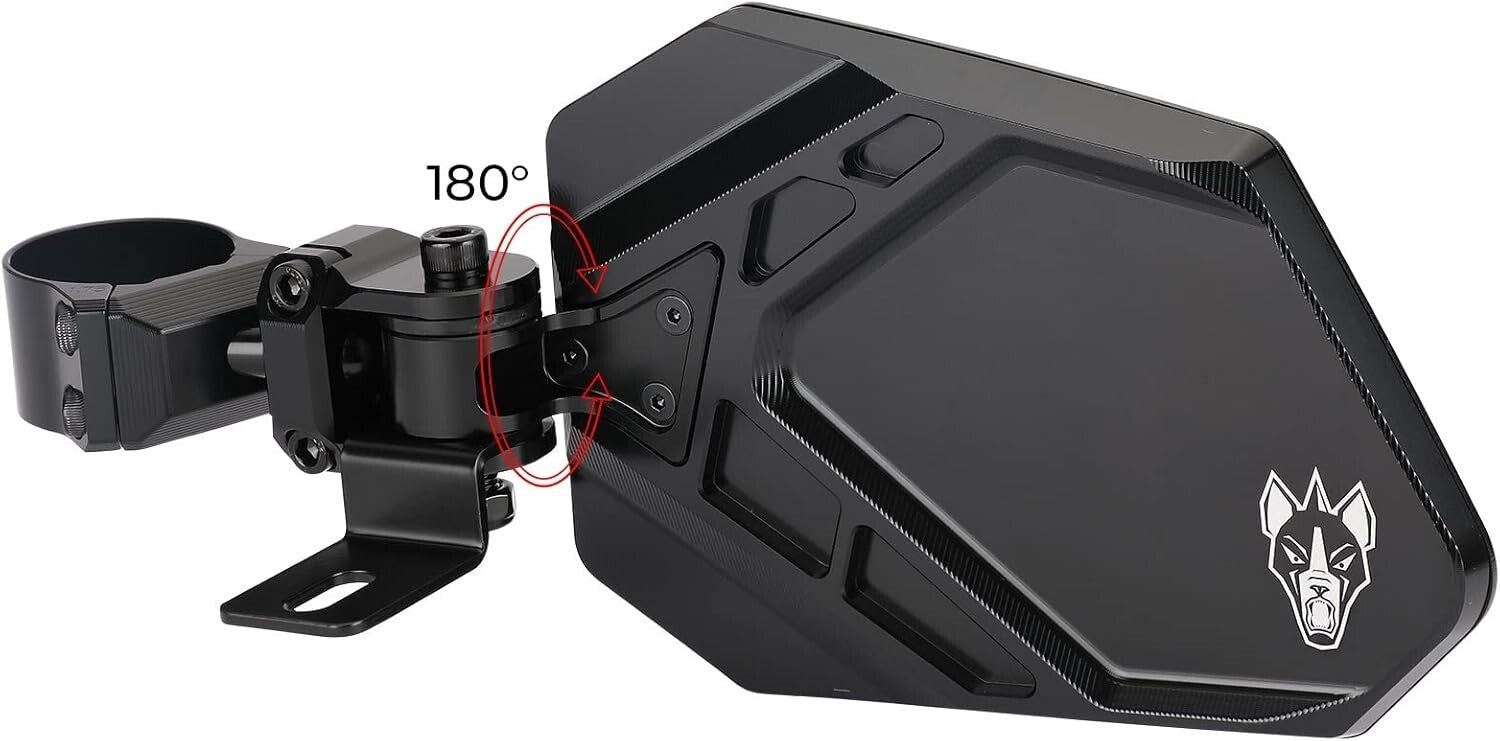 UTV Side Mirror Set with Large Convex Glass for Maximum Off-Road Visibility