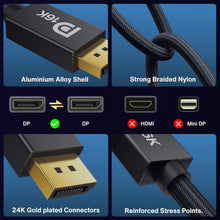 Load image into Gallery viewer, 15ft 16K DisplayPort 2.1 Cable - Backward Compatible, Perfect for UHD TVs &amp; PCs