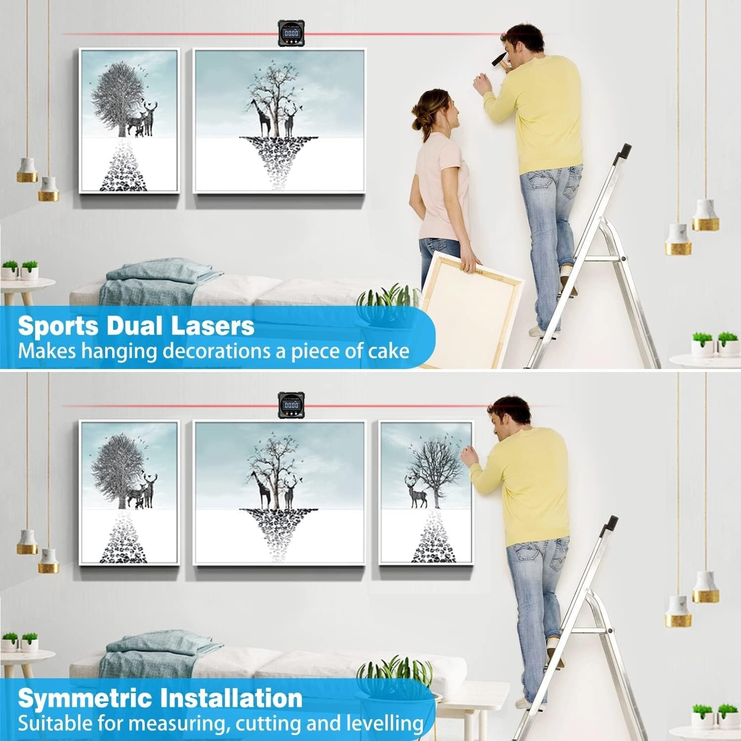 Lightweight Digital Inclinometer with Laser for Accurate Angle Measurements