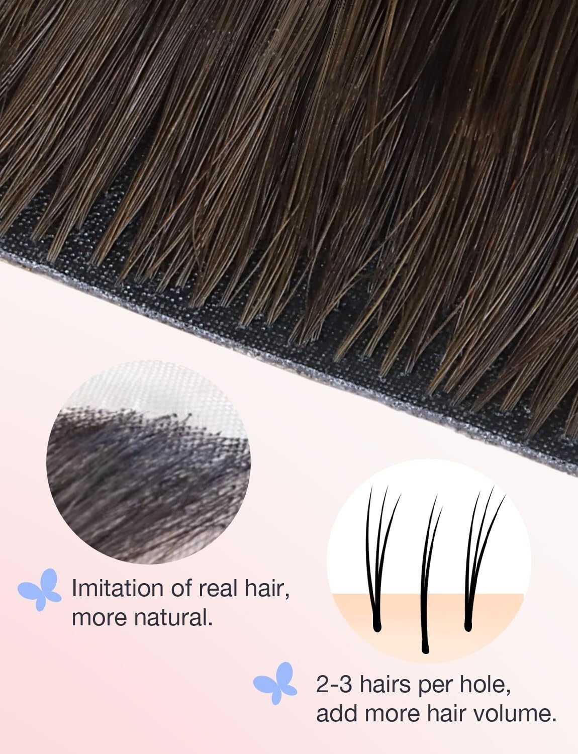 Luxury Human Hair Tape-In Extensions: 18 Inch, Dark to Chestnut, Hypoallergenic