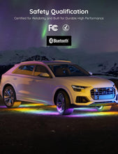 Load image into Gallery viewer, Stylish RGBIC Underglow Lights – 8 LED Strips with Music Sync for Cars &amp; Trucks