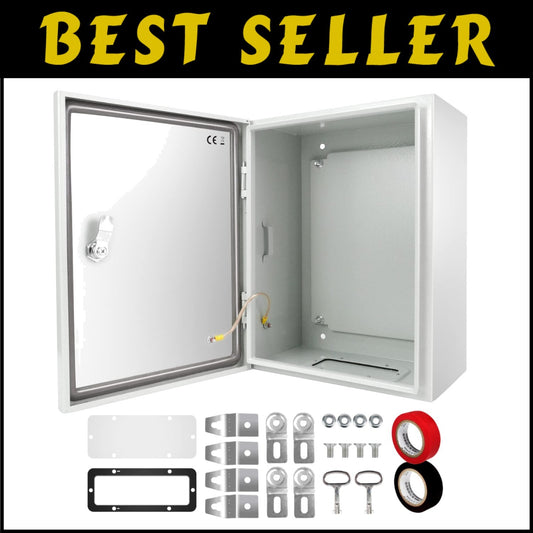 Alloy Steel Weatherproof Junction Box - 20'' x 16'' x 8'' for Indoor/Outdoor Use