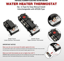 Load image into Gallery viewer, Versatile Water Heater Tune-Up Kit: Two Elements &amp; Adjustable Thermostats Inside