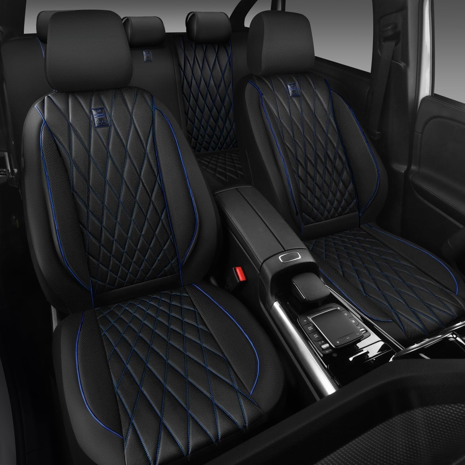 5-Seat Waterproof Faux Leather Covers with Anti-Slip Design for SUVs and More
