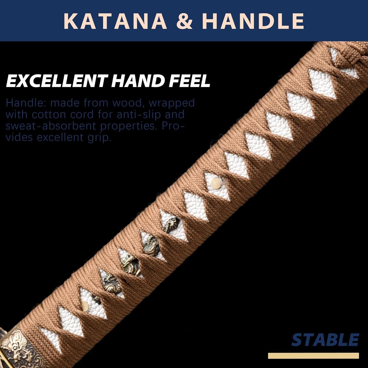 Unique Hand Forged Samurai Sword - Full Tang Construction for Superior Balance