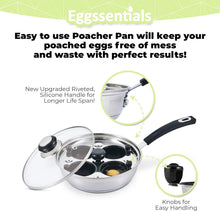 Load image into Gallery viewer, Versatile Egg Poacher with Heavy-Duty Design - 4 Cups, Dishwasher Safe