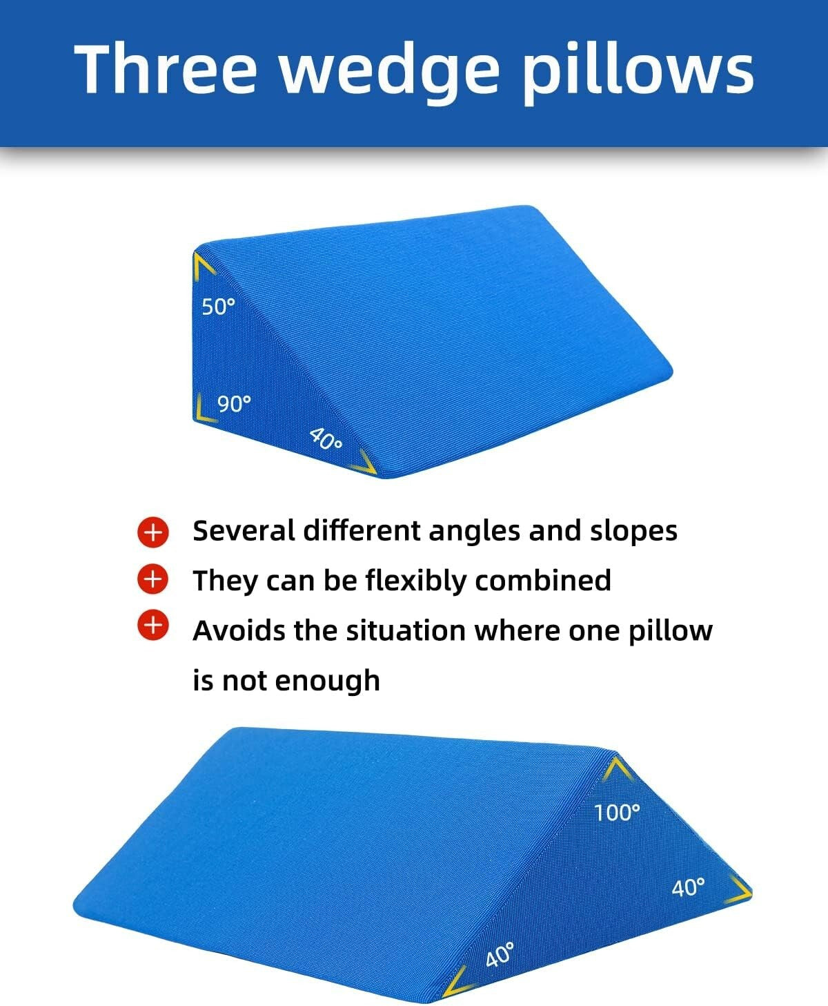 Adjustable Wedge Pillow Set: Perfect for Side Sleeping, Pregnancy, & Medical Use
