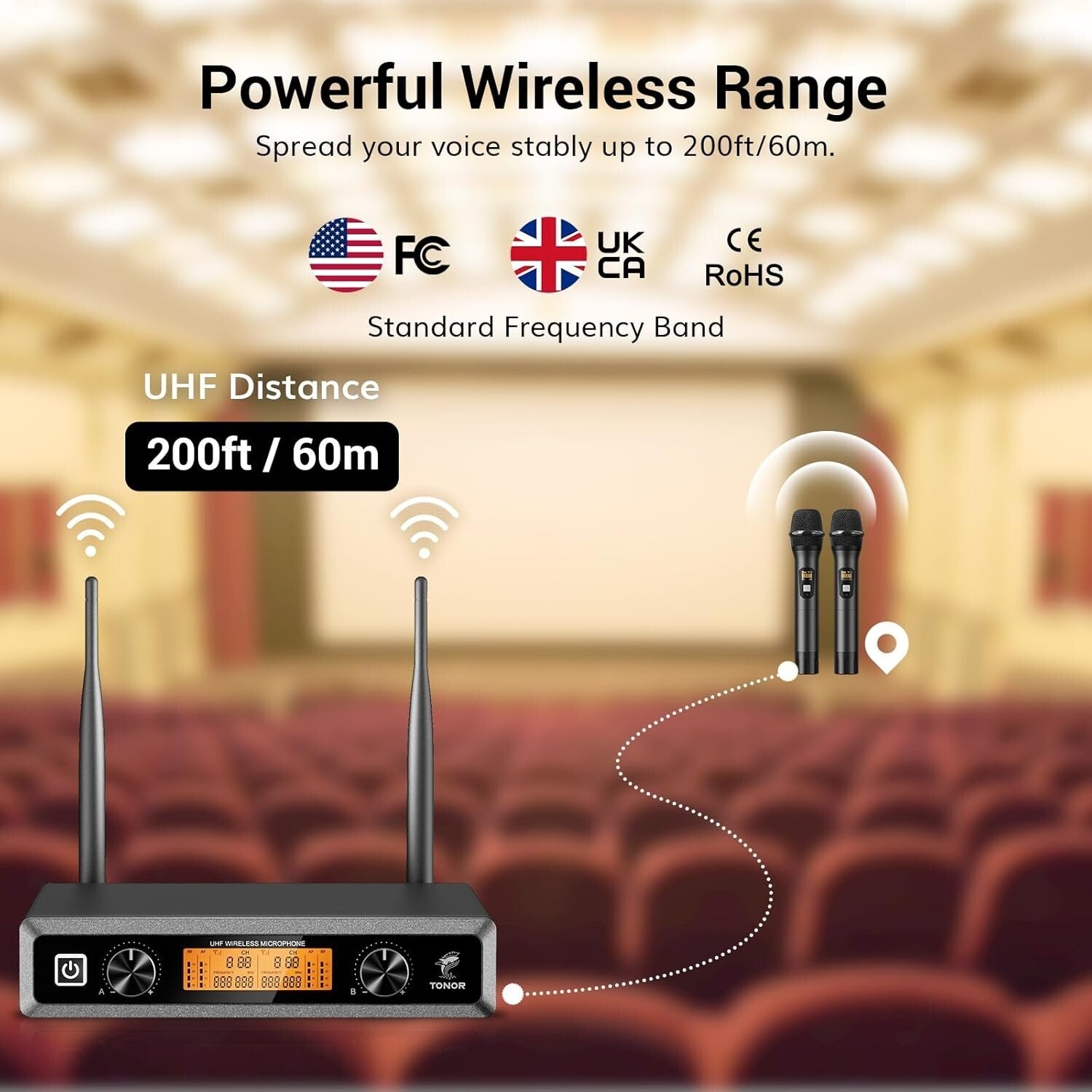 All-Metal Wireless Karaoke Microphone Set - Crystal Clear Sound for Any Occasion