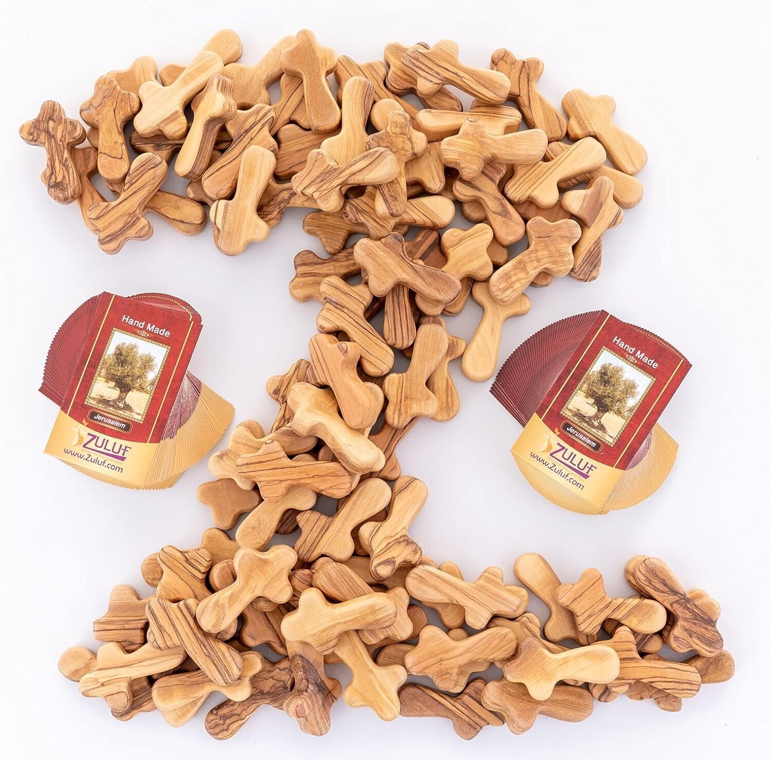 Olive Wood Pocket Crosses from Bethlehem - 100 Unique Keepsakes for Any Occasion