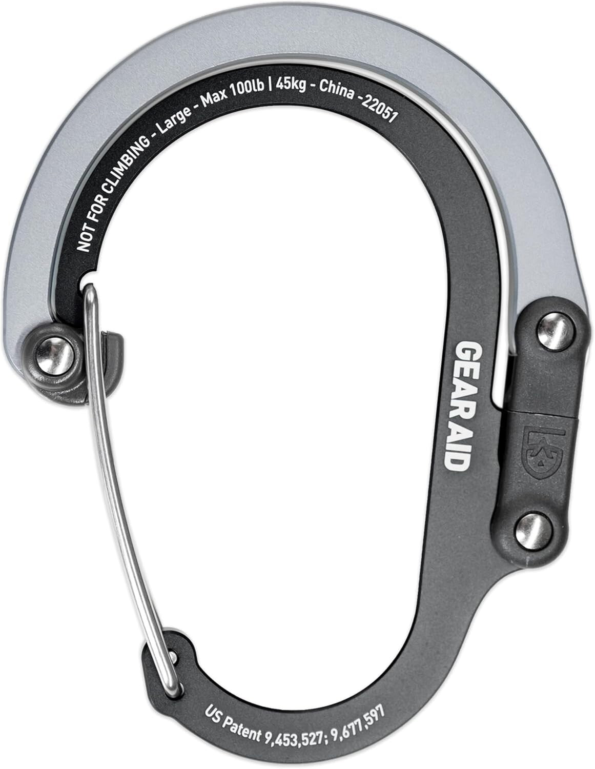 Durable Aluminum Gear Clip & Hook - Stylish Carabiner for Camping & Organization