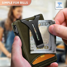 Load image into Gallery viewer, Minimalist Men's Wallet - Slim Magnetic Leather Clip Wallet with Gift Packaging