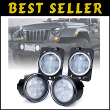 Load image into Gallery viewer, LED Light Upgrade for 2007-2018 Jeep Wrangler JK - Waterproof &amp; Easy Install
