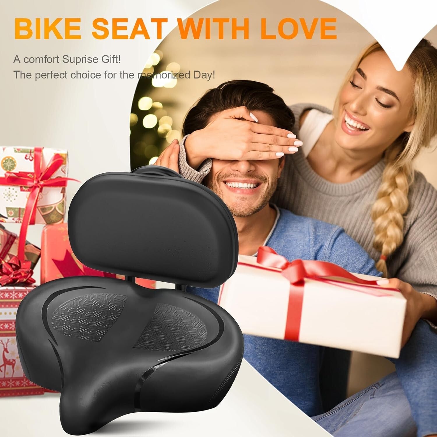 Ergonomic Oversized Bicycle Saddle with Memory Foam - Easy 2-Minute Installation