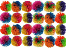 Load image into Gallery viewer, Assorted Rainbow Fuzzy Rubber Balls - 24 Pack Sensory Toy Set for Kids &amp; Adults
