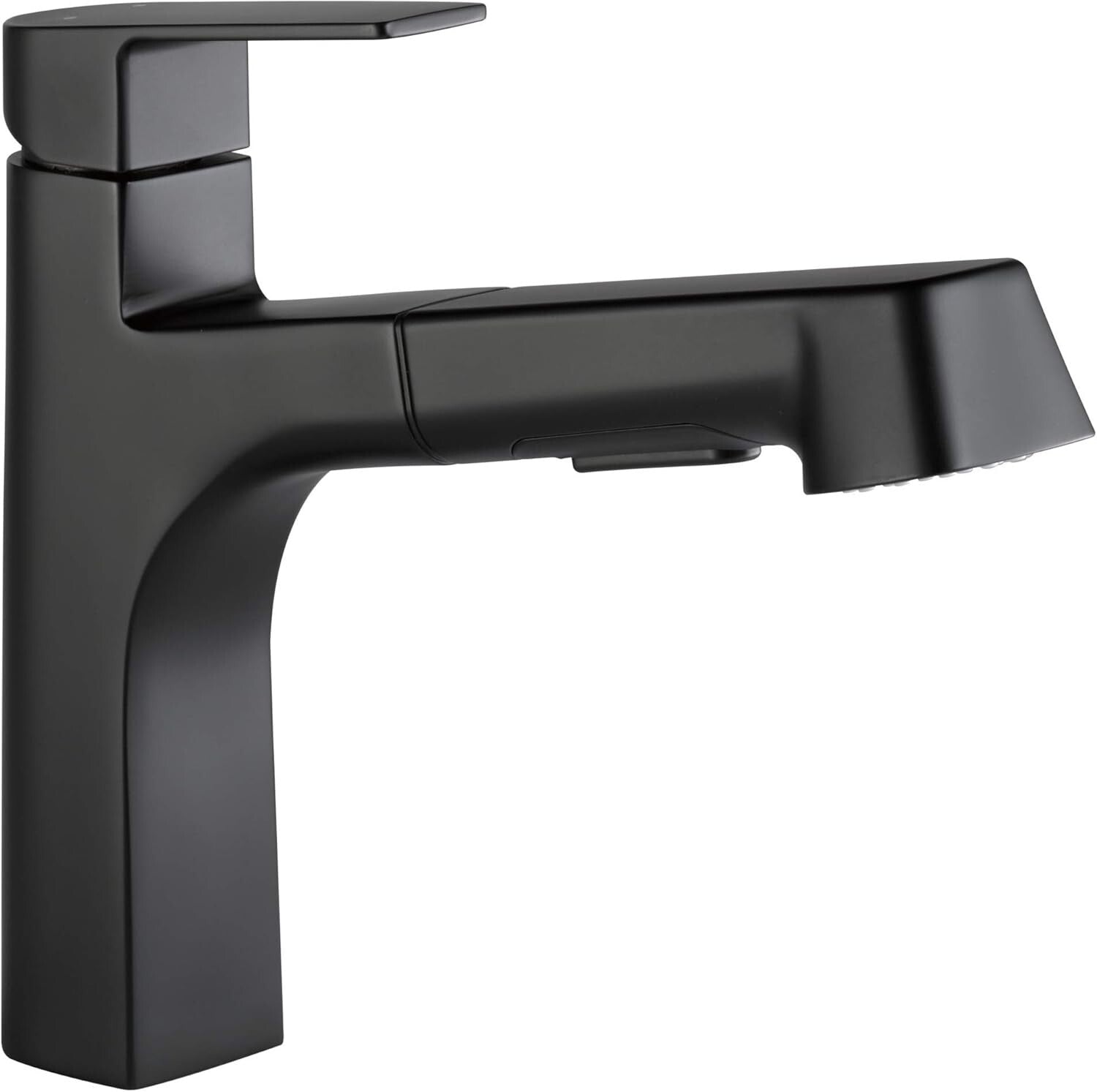Single Handle Deck Mount Kitchen Faucet - Pull-Out Sprayer in Black