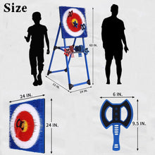 Load image into Gallery viewer, Ultimate Axe Throwing Game Set - 8 Foam Axes &amp; Adjustable Bristle Target