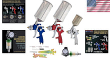 Load image into Gallery viewer, Complete Auto Spray Gun Kit: 3 Guns with Precision Tips &amp; Maintenance Essentials