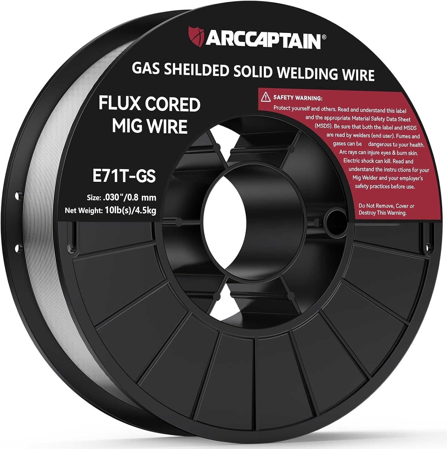 T V Certified 10lb Flux Core Welding Wire - Versatile Applications, 0.030" Size