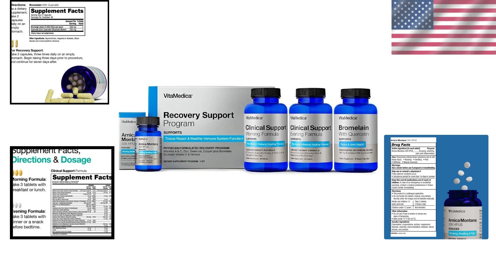 Energy & Recovery Formula: Arnica Montana Tablets with Bromelain & Quercetin