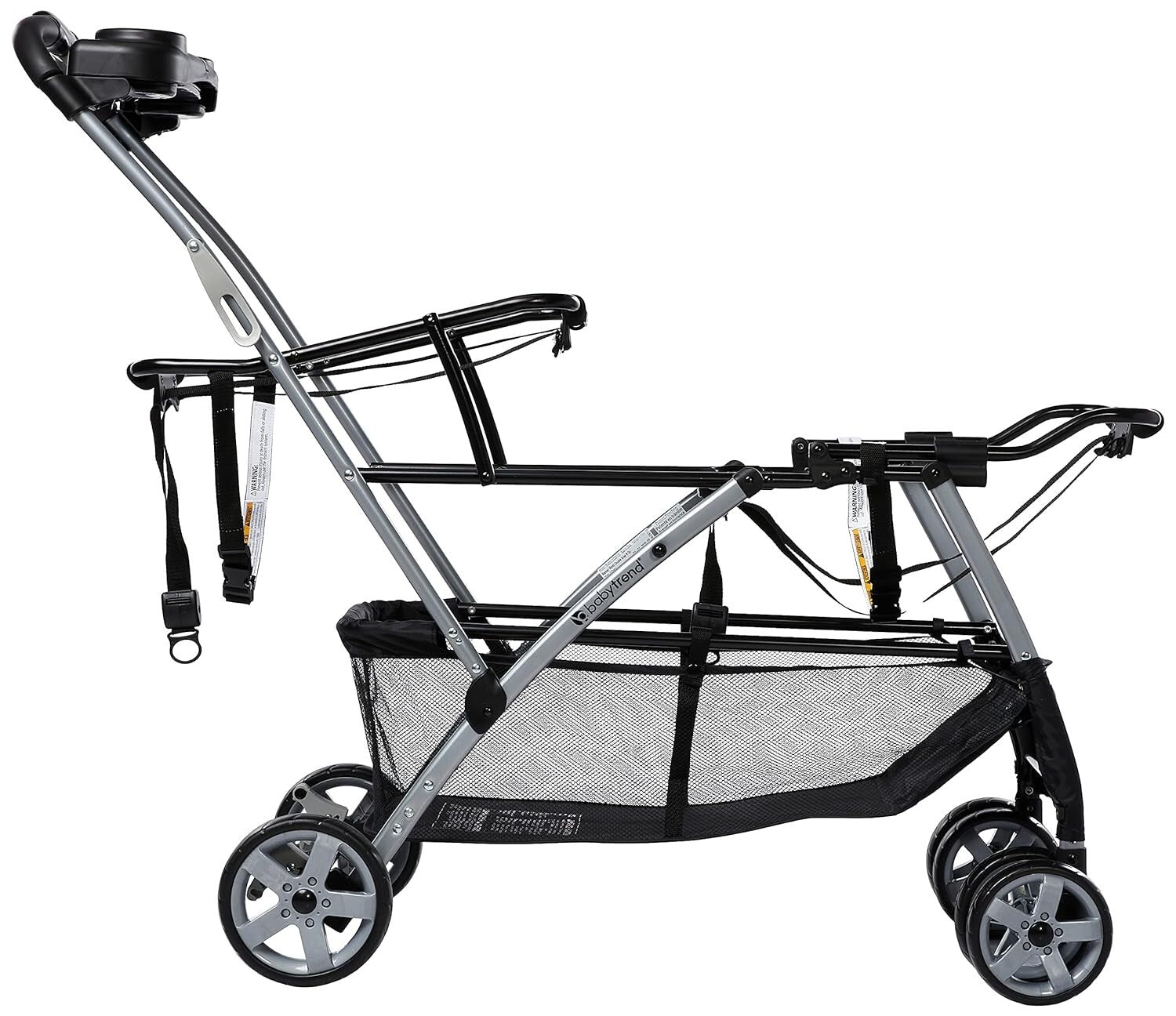 2-Seat Snap-N-Go Stroller with Safety Harness and Swivel Wheels for Easy Use