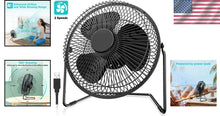 Load image into Gallery viewer, 9-Inch Ultra-Quiet USB Desk Fan with 360° Rotation - Perfect for Home or Office