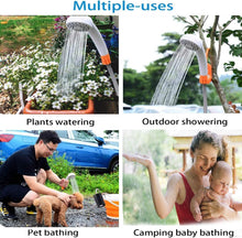 Load image into Gallery viewer, Waterproof Camping Shower with 2 Flow Rates &amp; Built-in LEDs - Lightweight Design