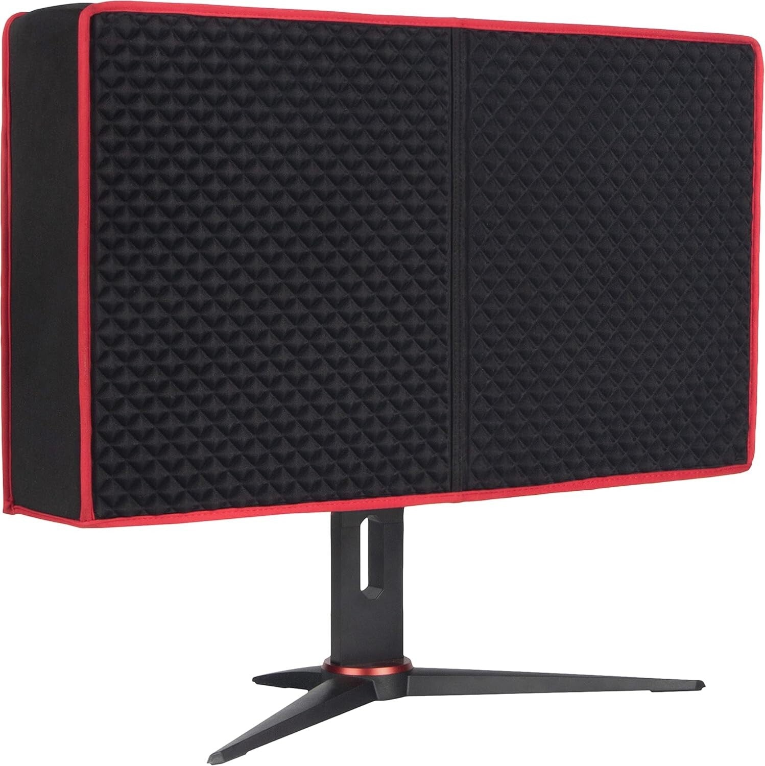 Stylish Red & Black 27-Inch Monitor Cover - Ultimate Protection for Gamers