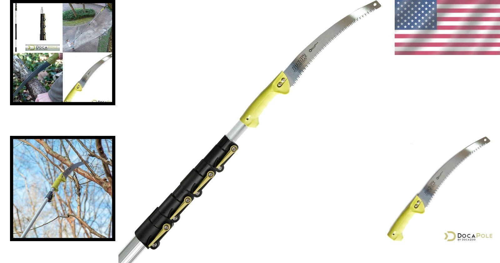 Effortless Tree Trimming with DOCA 6-26 Ft Poles & 13-Inch Blade Gardening Tools