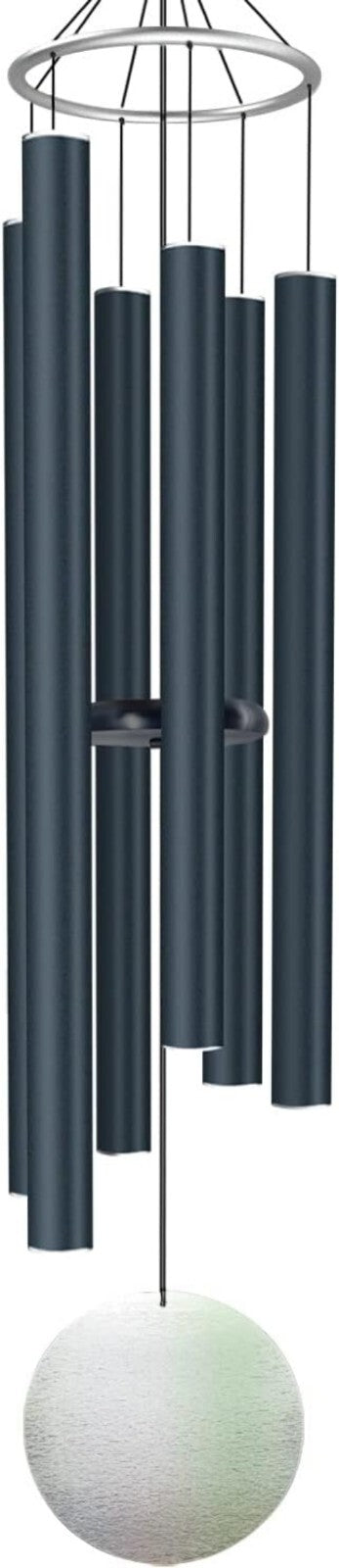 Elegantly Crafted 66-Inch Outdoor Wind Chimes - Perfect Sympathy Gift in Black