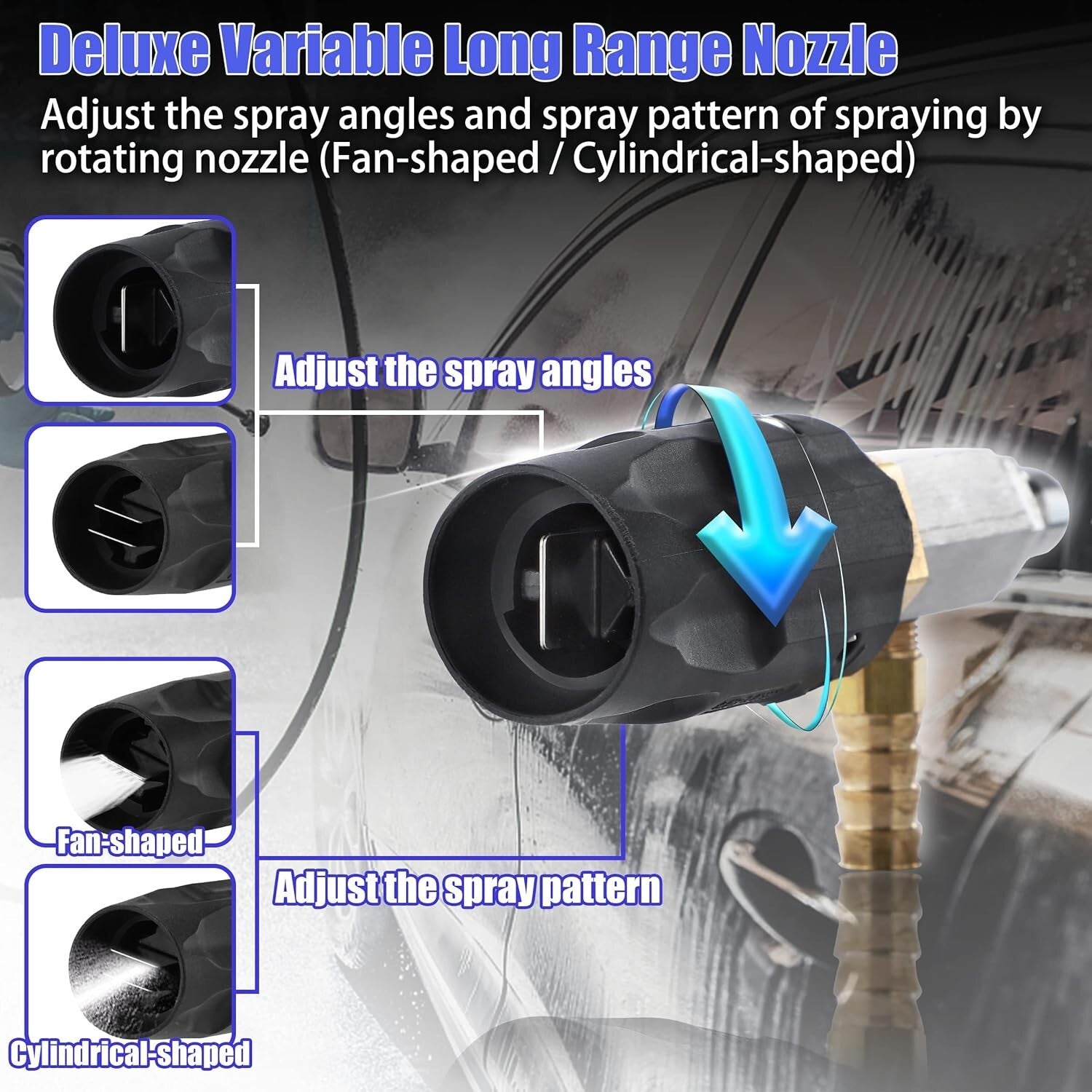 Dual Usage Downstream Injector Kit for High-Pressure Washing with 40ft Range