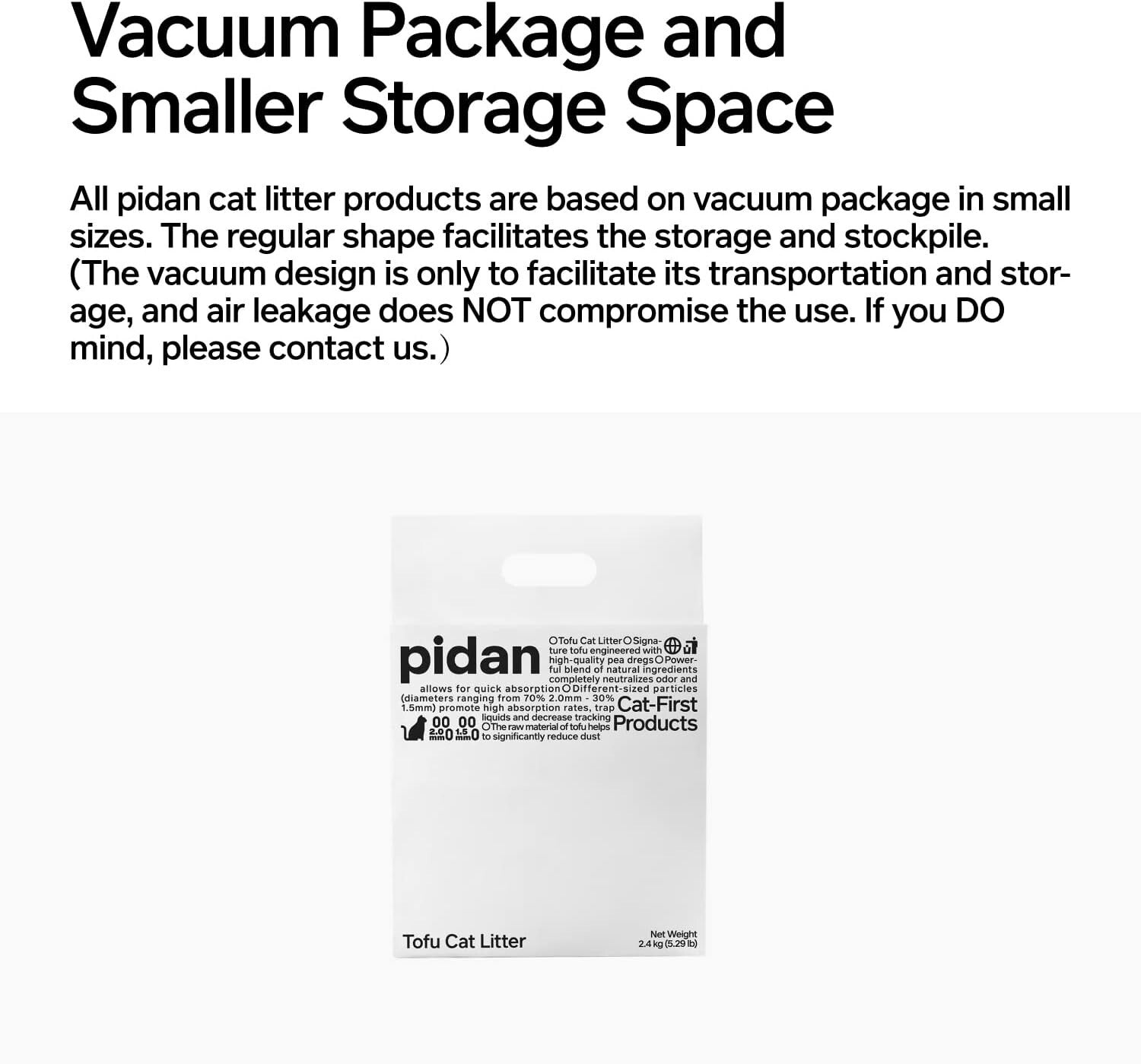 Eco-Friendly Tofu Cat Litter - Clumping, Fast Drying & Less Scattering 5.3lb x 4