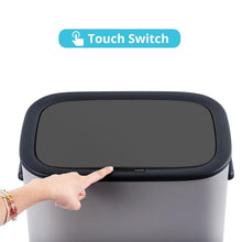 Load image into Gallery viewer, Stylish 14.5 Gallon Touchless Trash Can - Durable Stainless Steel with Sensor
