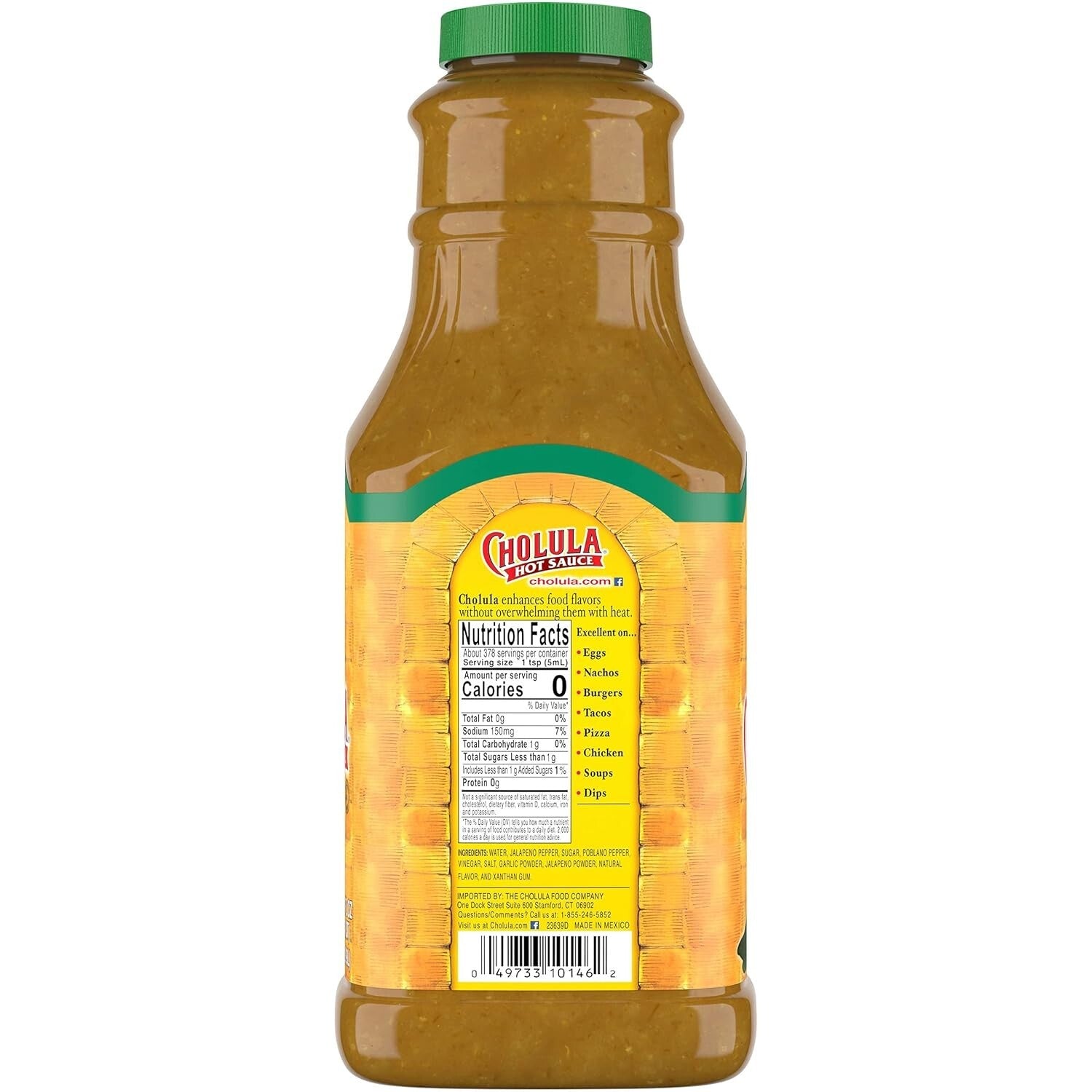 Bold 64 fl oz Green Pepper Hot Sauce - Elevate Your Dishes with Zesty Flavor