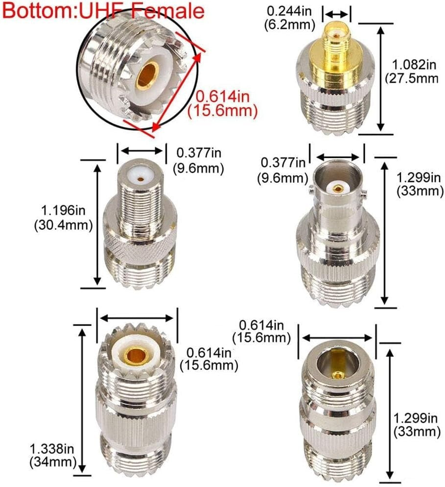 Ultimate 20PCS UHF Adapter Kit: Ideal for Amateur Radio and Wireless Devices