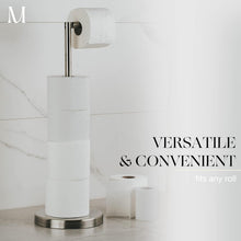 Load image into Gallery viewer, Stylish Heavy-Duty Toilet Paper Stand - Brushed Stainless Steel, Rust-Resistant
