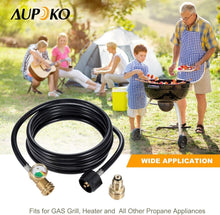 Load image into Gallery viewer, 12 FT Propane Tank Extension Hose with Adapter &amp; Leak Detector for Gas Grills
