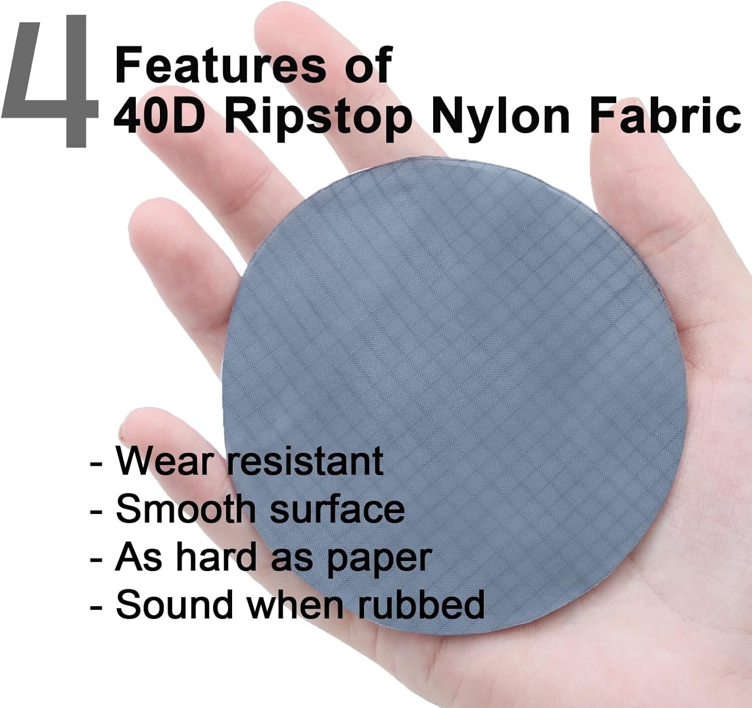 40D Waterproof Ripstop Nylon Fabric - 60x393 Inch, Lightweight for DIY Projects
