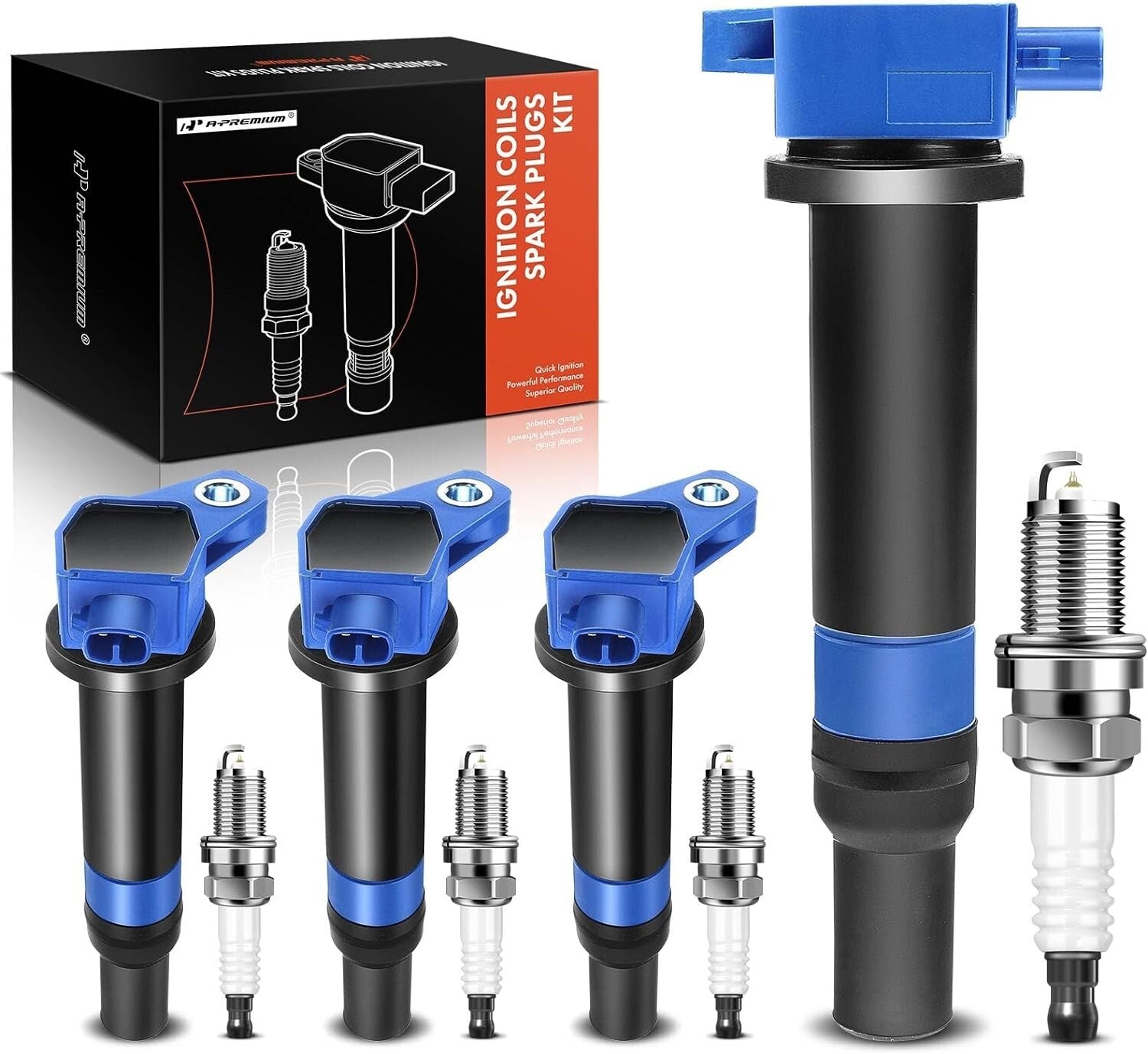 Enhanced Performance Ignition Coil Pack & Iridium Spark Plugs for Hyundai Accent