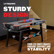 Load image into Gallery viewer, Light-Up 54-Inch Fire 'n Ice Air Hockey Table – Includes 2 LED Pushers
