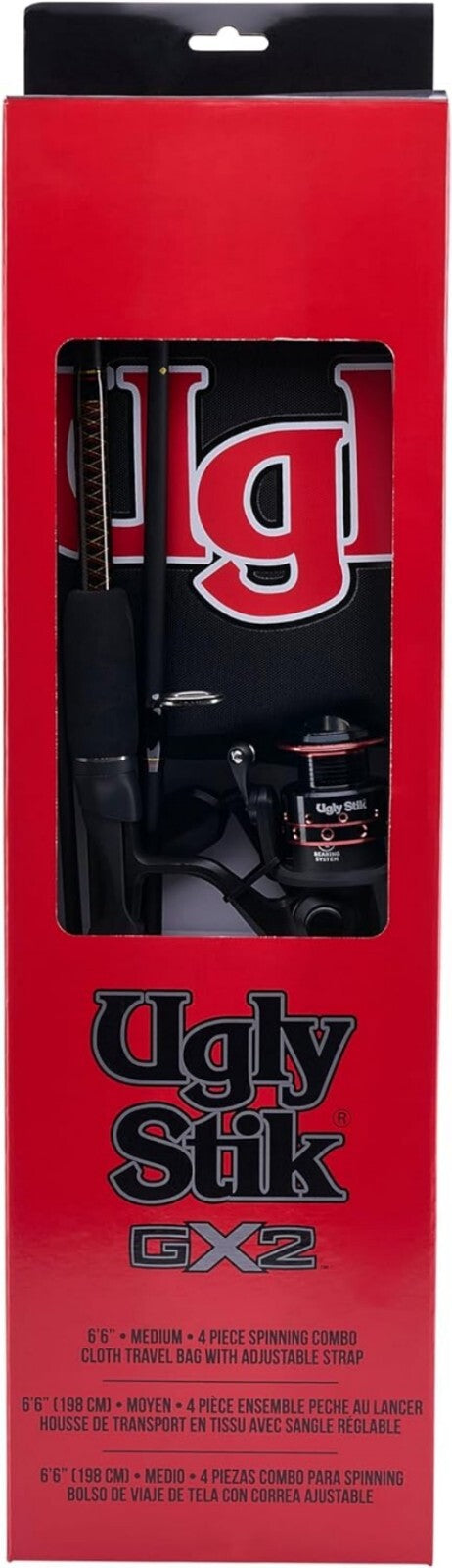 GX2 Spinning Reel and 6.5' Rod Combo - Durable, Lightweight, Ideal for Bass