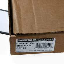 Load image into Gallery viewer, 25-Pack 3x8 Inch Magnetic 'C' Channel Label Holders for Efficient Organization