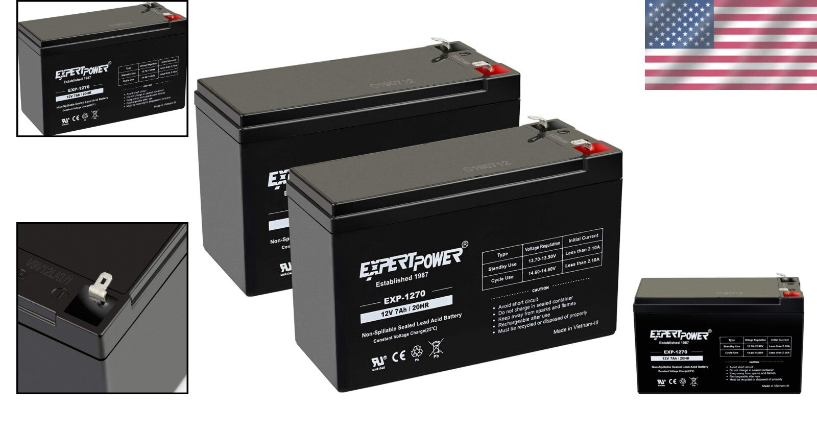 Portable 12V 7Ah Sealed Lead Acid Battery - Ideal for Scooters & Emergency Use