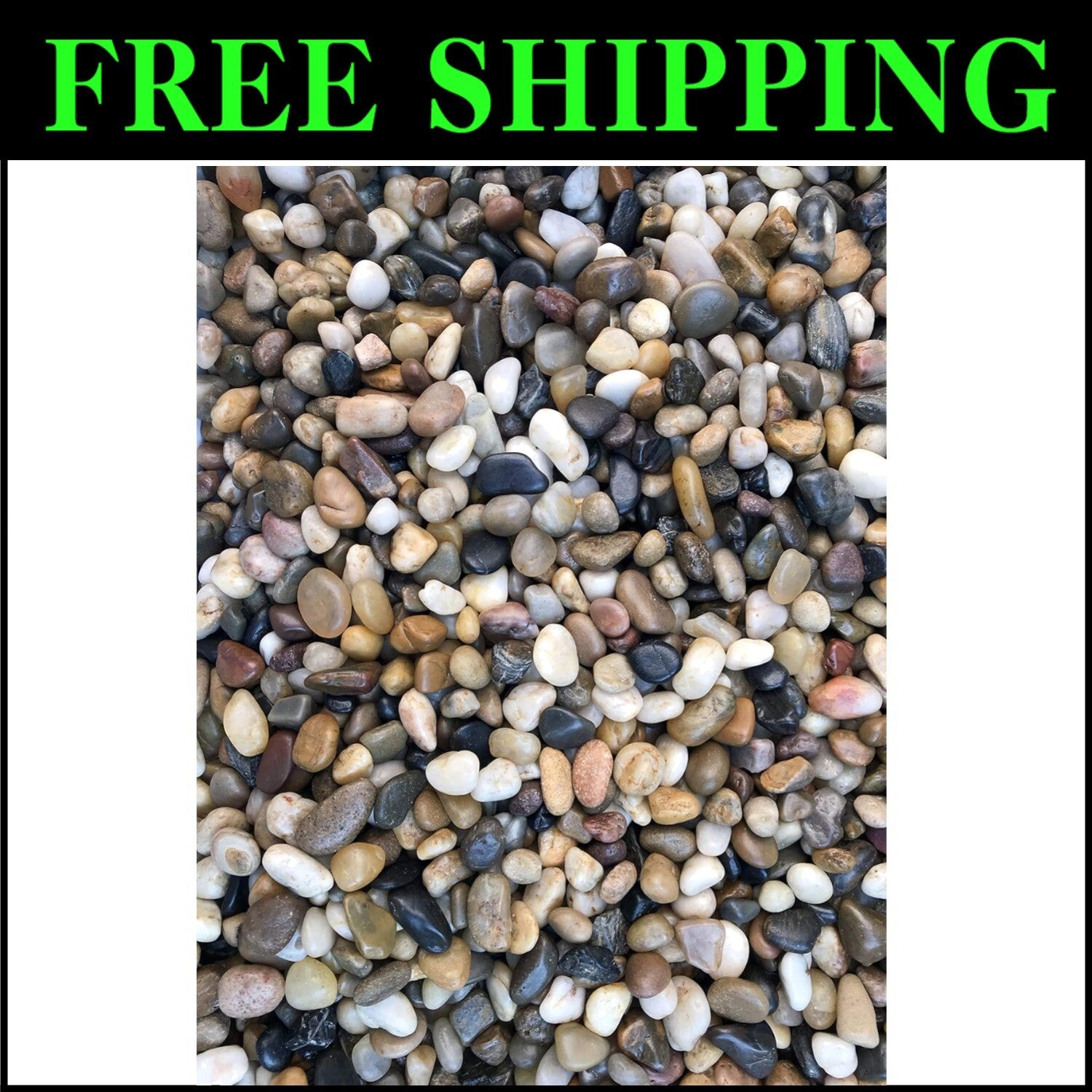 Versatile 40 LB Natural Mixed Pebbles - Enhance Your Home and Garden Aesthetics