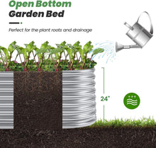Load image into Gallery viewer, 6×3×2ft Galvanized Raised Garden Bed - Durable Oval Planter for Vegetables