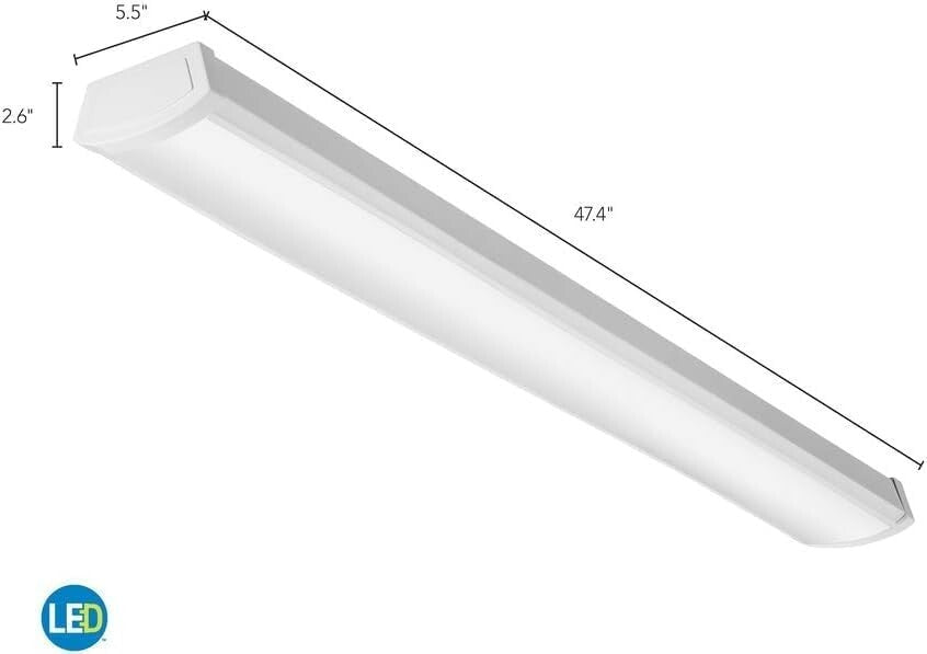 Versatile 48-Inch LED Ceiling Light - Cool White Flush Mount for Modern Spaces