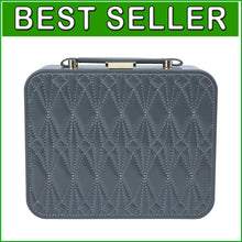 Load image into Gallery viewer, Diamond-Shaped Travel Jewelry Case with Velvet Lining - Stylish Storage Solution