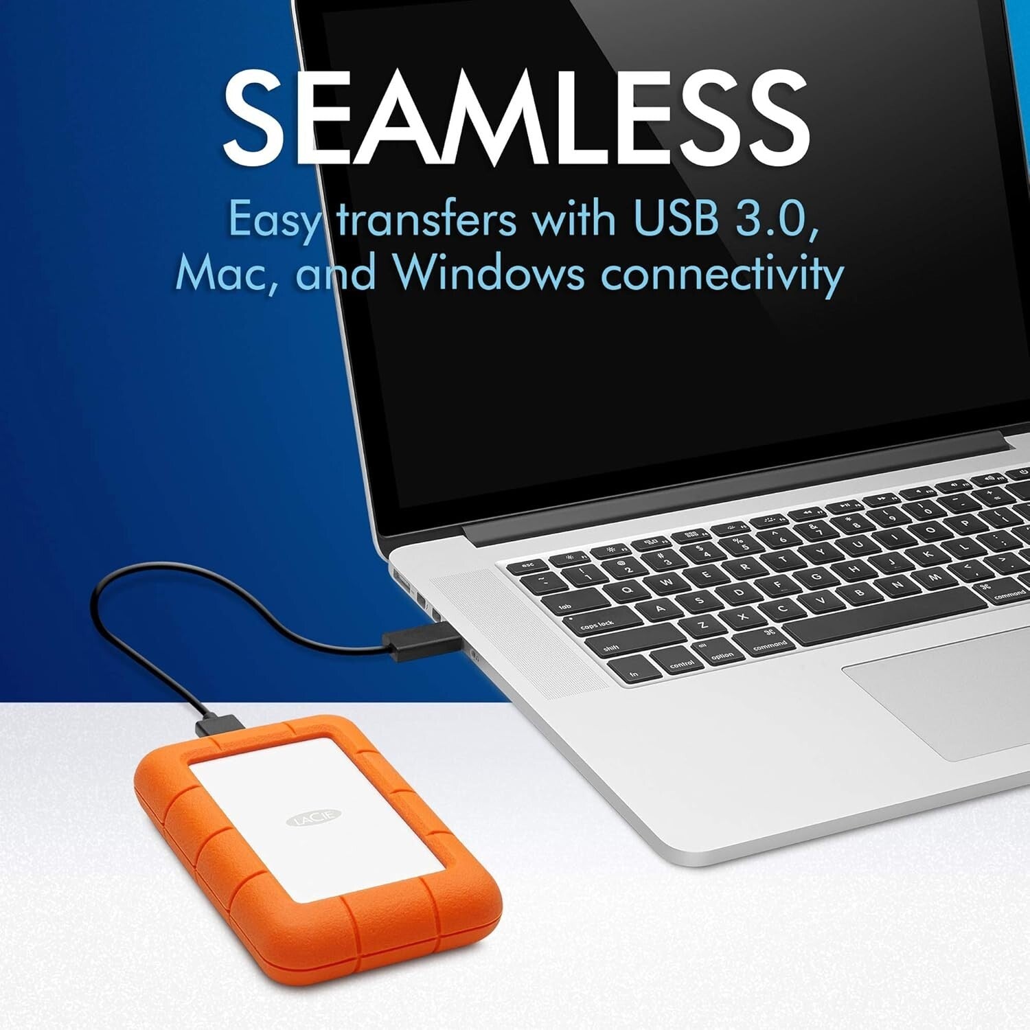 Durable 5TB External Hard Drive – USB 3.0 Compatible, Rain & Dust Proof