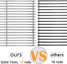 Load image into Gallery viewer, 17" Grill Grates - Solid SUS 304 Stainless Steel for Nexgrill, Kenmore, Uniflame