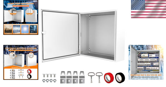 NEMA 4X Waterproof Electrical Box 24x24x8'' for Secure Outdoor Installation