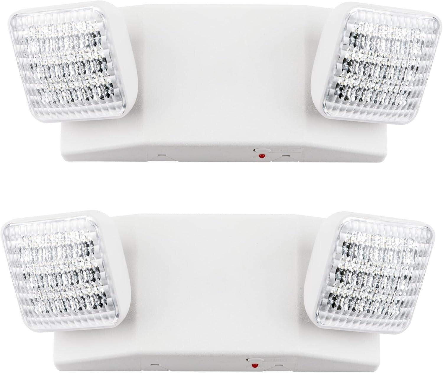 2-Pack LED Emergency Lighting Fixtures with Battery Backup - UL 924 Certified